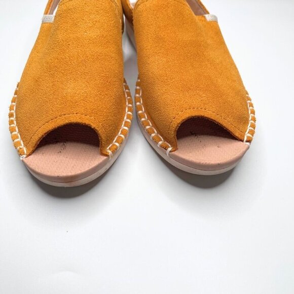 REEF WOMEN'S ESCAPE SLINGBACK PEEP TOE SHOES IN MUSTARD YELLOW - 6 - Picture 7 of 12